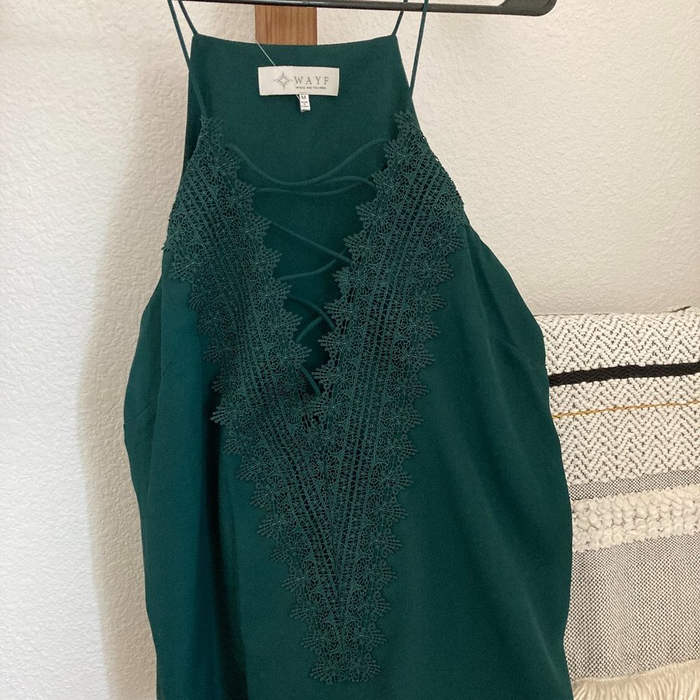 Green Lace Top